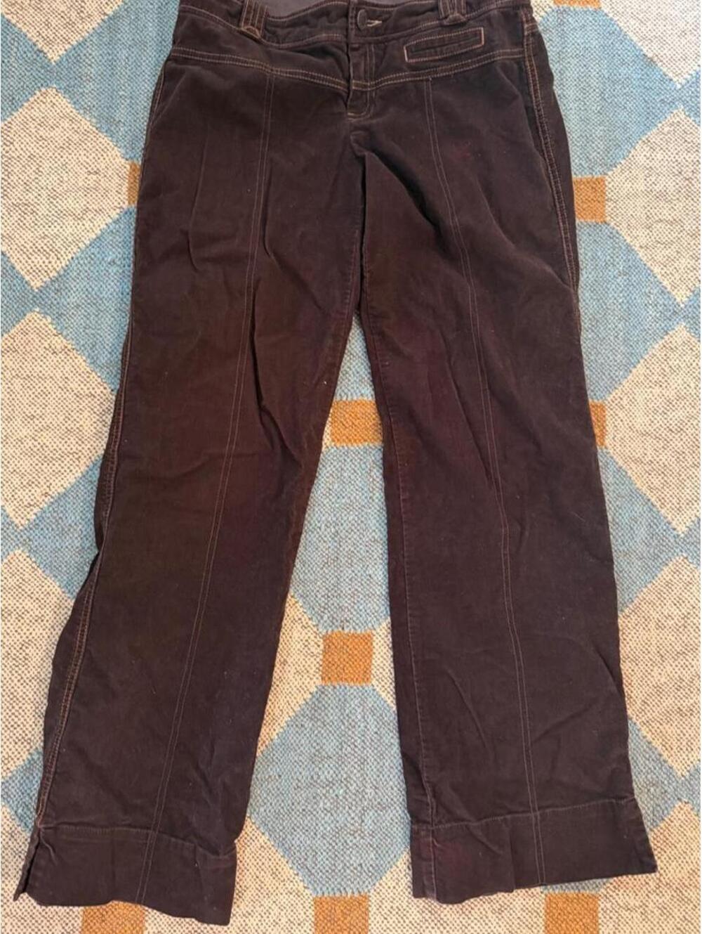 Free People vintage corduroy brown low rise flare pants in a size 6